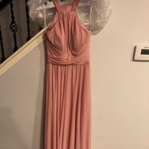 David’s bridal ballet pink bridesmaid dress